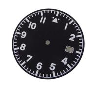 ATOMUSERLY 1pc No Logo Pilot Watch Dial 33.5mm for NH35 NH36 ETA2824 PT5000 ST2130 Green Luminous Diver Field Parts(A Black,for eta2824 pt)