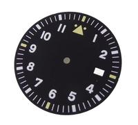 ATOMUSERLY 1pc No Logo Pilot Watch Dial 33.5mm for NH35 NH36 ETA2824 PT5000 ST2130 Green Luminous Diver Field Parts(A Black 1,for nh35 nh36)