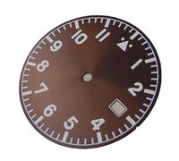ATOMUSERLY 1pc No Logo Pilot Watch Dial 33.5mm for NH35 NH36 ETA2824 PT5000 ST2130 Green Luminous Diver Field Parts(A Coffee,for nh35 nh36)