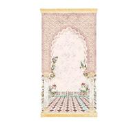 ATOMUSERLY 1pc Pink Boho Print Prayer Mat Lightweight Travel Rug Foldable Eid Gift(YLB-1,70x110cm(28x43inch)