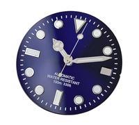 ATOMUSERLY 1pc Sterile Watch Dial 29mm for NH35 NH36A NH70 NH72 Sunburst Green/Blue 330ft Face Luminous Diver Parts(Blue Set)