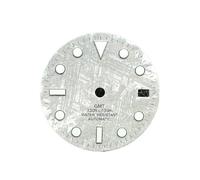 ATOMUSERLY 1pc Suitable For GMT Dial For NH34 Meteorite Pattern Design 28.5mm Left Hand Blue Light Case Parts(7)
