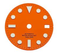 ATOMUSERLY 1pc Watch Dial 28.5mm Black Pink Red Blue Green Luminous Fit for NH34 NH35 Movement Accessories Parts(BlueA)