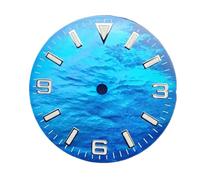 ATOMUSERLY 1pc Watch Dial 28.5mm Shiny Sterile Faces Green Luminous No Date Accessory Suitable for NH35 Movement(Purple)