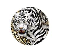 ATOMUSERLY 1pc Watch Dial 28.5mm Tiger Color Printing Components are Suitable for NH35/36 Movement(Tiger dial- 13)