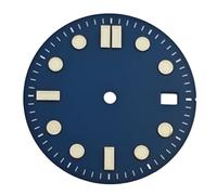 ATOMUSERLY 1pc Watch Dial 31mm Blue Black White Green Luminous Fit for NH35 NH36 Movement Accessories Parts(White)