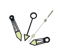 ATOMUSERLY 1set GMT Watch Accessories Black Edge Green Four Hands Luminous Hand for NH34 Movement DIY(9.5 14 15.5 15.5 mm)