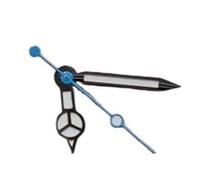 ATOMUSERLY 1set Gold/Silver/Rose Watch Hands Luminous Green Blue Needle Fit ETA 2824 2836 NH35 8200 2813 Movement Replacement Parts(Silver Blue Seconds,8215)