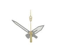 ATOMUSERLY 1set Silver Watch Hands Green Luminous Replacement Accessory Parts Fits for NH35/NH36/4R/7S Movement Watches Pointers(Silver Yellow)