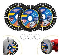 Atomvia Diamond Multi-Purpose Cutting Discs 3PCS, 115mm/4.5'' Angle Grinder Cutting Discs, Ultra Thin Tile for Granite, Marble, Concrete