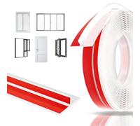Atomvia T Shaped Door Sealing Strip 3m, Silicone Draft Excluder Door Bottom Seal Double Sided Self Adhesive Draught Excluder for Doors, Wind Heat Cold Blocker, Clear, 1.37 in x 10 Ft