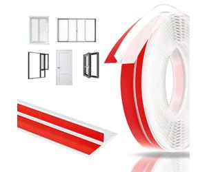 Atomvia T Shaped Door Sealing Strip 3m, Silicone Draft Excluder Door Bottom Seal Double Sided Self Adhesive Draught Excluder for Doors, Wind Heat Cold Blocker, Clear, 1.37 in x 10 Ft