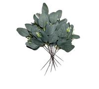 Atongham 50pcs Eucalyptus Leaf Artificial Green Plants, Wedding Home Outdoor, Central Flower Decoration, DIY Vase Flower Arrangement, Stems, Leaves, Fruits (Eucalyptus Leaves With Berries)