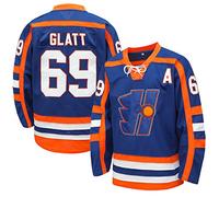 Atonmore #69 Glatt Halifax Highlanders Ice Hockey Jersey,Doug The Thug Stitched Movie for Men and Women Sweatshirt, 69-Blue, 3XL