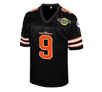 Bobby Boucher #9 The Waterboy Adam Sandler Movie Mud Dogs Bourbon Bowl Football Jersey, Black, XXL