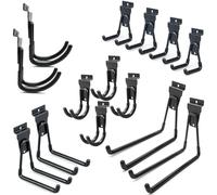 ATOOLA Slatwall Hooks, Garage Slatwall Accessories, Multi Size Slat Wall Accessory, 14 Pack Utility Hooks for Slatwall