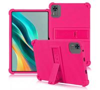 ATOOZ for DOOGEE T36 Tablet Case 12 inch 2025,Soft Silicone Compatible with Blackview Mega 2/Teclast T60 AI Tablet Case for Kids with Stand (Rose red)