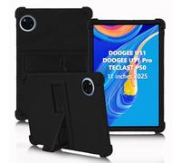 ATOOZ for DOOGEE U11 Case 11 Inch,Soft Silicone Kids Case for DOOGEE U11 Pro Tablet 2025/Teclast P50 Tablet with Stand (Black)