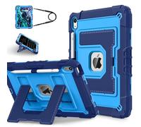 ATOOZ for iPad A16 11th Generation Case 11 Inch 2025,for iPad 10th/iPad A19 12th Generation Tablet Case Kids with Shoulder Strap & Pencil Holder,Heavy Duty Rugged Protective Cover (Blue)