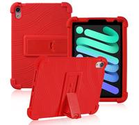 ATOOZ for iPad mini 7 Case 2024 (A17 Pro),iPad mini 7th/mini 6th Generation Case for Kids (2024/2021) with Stand Soft Silicone (Red)