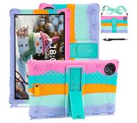 ATOOZ for MUISOO 10.1 Inch Tablet Case 2025/MUISOO 10.4 inch Tablet Case 2026, Soft Silicone Kids Case for Evermyth 10 Inch Tablet KB10047/KB1001/KB1004 with Stand & Stylus Pen & Strap (Pink)