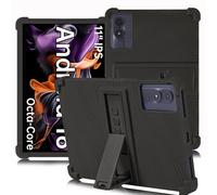 ATOOZ for TABWEE T50/T90/W90 11 Inch Tablet Case 2025,Soft Silicone Kids Case for SVITOO P11/Apolosign/Apolomedia/RebotAi B11 Tablet 11 inch with Adjustable Stand (Black)