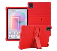 ATOOZ for TABWEE T80 Tablet Case,Soft Silicone Blackview Tab 30 Wifi/70 Wifi Case 2024,Blackview Tab 7 Wifi/Tab 8 Wifi Tablet Case 10.1 Inch,OSCAL Pad70/Pad60 Case for Kids with Bracket (Red)
