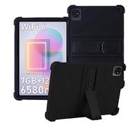ATOOZ for TABWEE T80 Tablet Case,Soft Silicone Blackview Tab 30 Wifi/70 Wifi Case 2024,Blackview Tab 7 Wifi/Tab 8 Wifi Tablet Case 10.1 Inch,OSCAL Pad70/Pad60 Case for Kids with Bracket (Black)