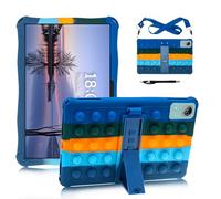 ATOOZ Universal 12 inch Tablet Case for DOOGEE T20 Ultra/T40 Pro/Teclast T60 Plus/Blackview MEGA 2/Headwolf HPad6/OUKITEL OT5S/Avidpad/VASOUN M70/P200 Soft Silicone with Stand (Colorful Blue)