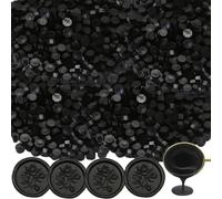 Atopbb Black Wax Sealing Beads, 600pcs, 9mm, Non-Toxic, Fast Drying, Metallic Colors, Wedding Invitations, Christmas Envelopes