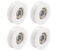 Atoplee 4pcs Round Groove Nylon Pulley Wheels Roller for Slide Gate/Angle Bar/Drawers (6x26.5x9mm)