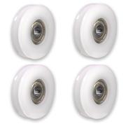 Atoplee 4pcs Round Groove Nylon Pulley Wheels Roller for Slide Gate/Angle Bar/Drawers (8x46.5x10mm)