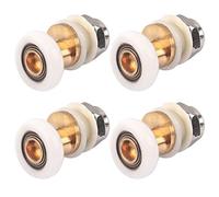 ATOPLEE 4pcs Shower Door Rollers, 19mm Diameter, Modern Style, Clear Color, Silent & Stable, Suitable for Most Shower Enclosures