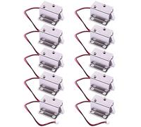 ATOPLEE Electromagnetic Solenoid Lock,10pcs Mini DC 12V 0.43A Door Drawer Tongue Down Slim Design Assembly Magnetic Lock for Cabinet Door Drawer,27X29X18mm