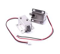 ATOPLEE Electromagnetic Solenoid Lock,2pcs DC 12V 0.83A Door Drawer Tongue Down Slim Design Assembly Magnetic Lock for Cabinet Door Drawer,41.3X54X30mm