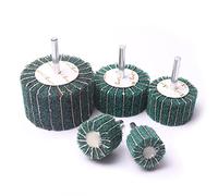 Atoplee Mounted Interleaf Flap Wheels 5pcs 25/30/40/50/60mm Coarse Fleece Interleaf Flap Wheel Sanding Wheels Pad for Rotary Tools