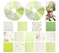 ATopoler 126 Pcs Fabric Squares for Quilting,Cotton Floral Patchwork,5×5inch 100% Cotton Charm Floral Packs,DIY Patchwork Sewing Craft,Multi-Color Design(Style-B)