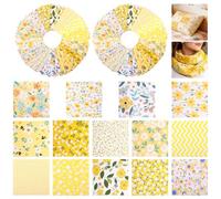 ATopoler 126 Pcs Fabric Squares for Quilting,Cotton Floral Patchwork,5×5inch 100% Cotton Charm Floral Packs,DIY Patchwork Sewing Craft,Multi-Color Design(Style-D)