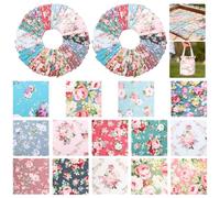 ATopoler 126 Pcs Fabric Squares for Quilting,Cotton Floral Patchwork,5×5inch 100% Cotton Charm Floral Packs,DIY Patchwork Sewing Craft,Multi-Color Design(Style-G)