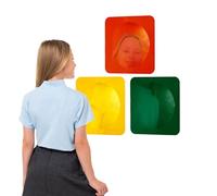 ATopoler 3 Pcs Sensory Self Adhesive Acrylic Mirror,Sensory Wall Mirrors,Acrylic Bubble Mirror Toys,25.4×25.4cm,Domed Mirrors Panel for Autism&Special Needs Kids,Visual Play for Kids