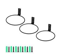 ATopoler 6 Inch Flower Pot Holder Ring,3PCS Wall Mounted Flower Pot Rack Iron Metal Planter Pot Ring Plant Hooks Hangers for Balcony Home Garden Yard Decoration