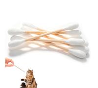 ATopoler 6 Pack Giant Cotton Swabs with Catnip Toys, Cotton Buds Cute Cat Toys, Interactive Felt Kitty Kicker Play for Indoor Cat, Lover Gifts Accessories(Beige)