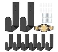 ATopoler 8 Pack Wrestling Championship Belt Wall Mount Display Case, Belt Horizontal Display Holder Compatible with WWE Belts, Decorative Title Belts Hanger for Adults & Kids