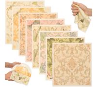ATopoler 8 Pcs Swedish Dishcloths, Reusable Washable Kitchen Dish Towels,100%-Biodegradable Compostable Cleaning Cloth,Absorbent and Quick-Drying,7.6×6.6in(Style-B)