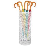 ATopoler Metal Umbrella Storage Holder,Hollow Creative&Decorative Umbrella Home Stand,for hallway storage Rack Home Hotel Office,6×6×16.5inch (white)