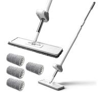 ATopoler Microfibre Mops for Cleaning Floors,127cm Dry and Wet Flat Mop,360 Degree Spin Dust Floor Cleaning,Include 4 Microfiber Reusable Pads for Laminate Wooden Vinyl Hardwood Tile LVT Floors