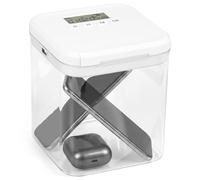 ATopoler Small Timed Lock Box, Time Locking Container with Timer, Clear Timed Lockable Storage Box for Food, Medicines, Tech and Home Safety, 30 Days Max Timer, 5.5×5.5×6.3in