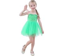 Atorcher Girls Costume for kids, Deluxe Girls Fancy Dress for Party Cosplay Bridesmaid Pageant Birthday Party Halloween Christmas (Green, 9-10 Years)