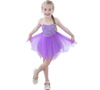 Atorcher Girls Costume for kids, Deluxe Girls Fancy Dress for Party Cosplay Bridesmaid Pageant Birthday Party Halloween Christmas (Purple, 4-5 Years)
