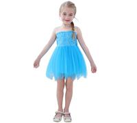Atorcher Girls Costume for kids, Deluxe Girls Fancy Dress for Party Cosplay Bridesmaid Pageant Birthday Party Halloween Christmas (Blue, 9-10 Years)